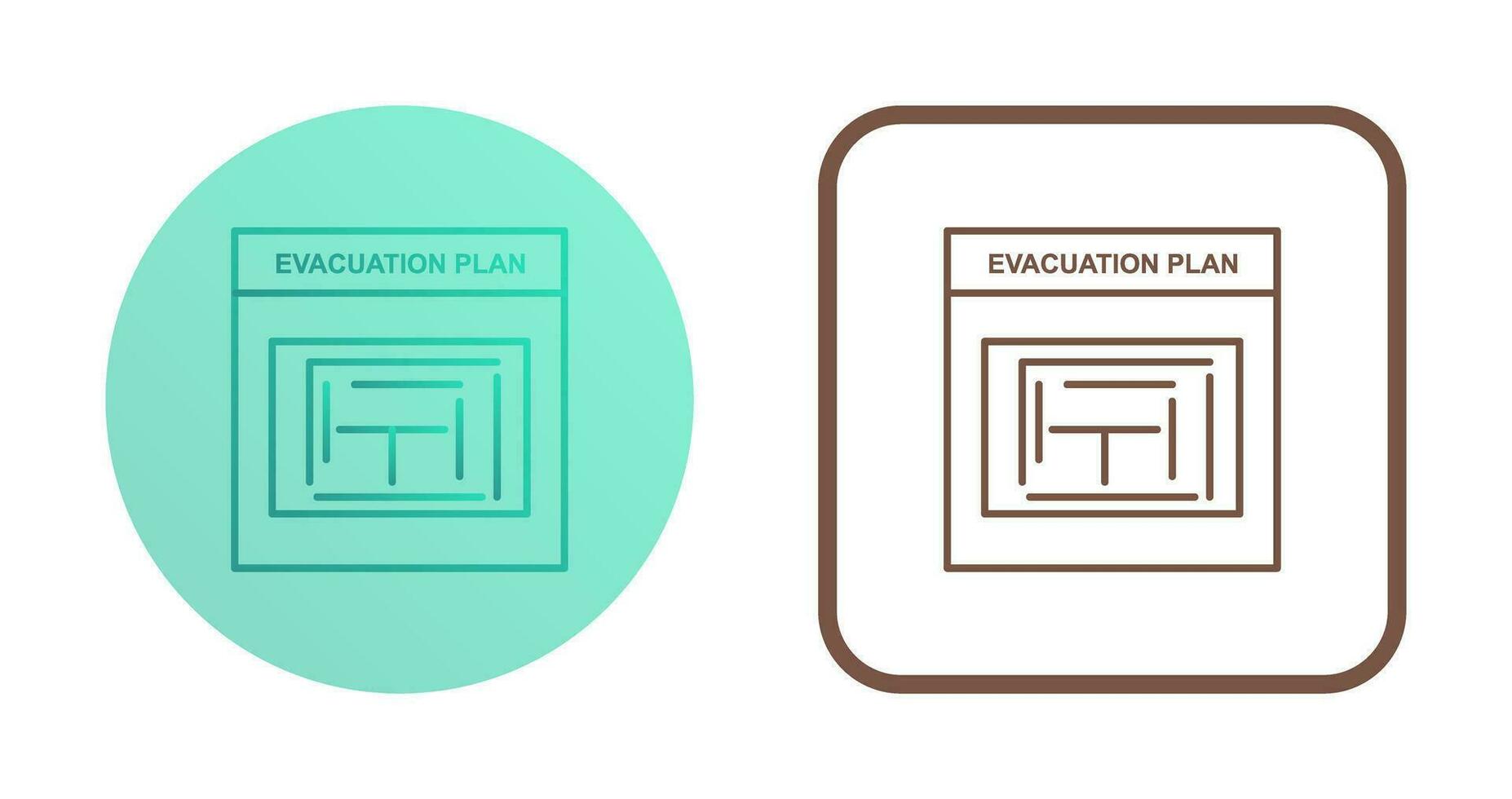 icono de vector de plan de evacuación