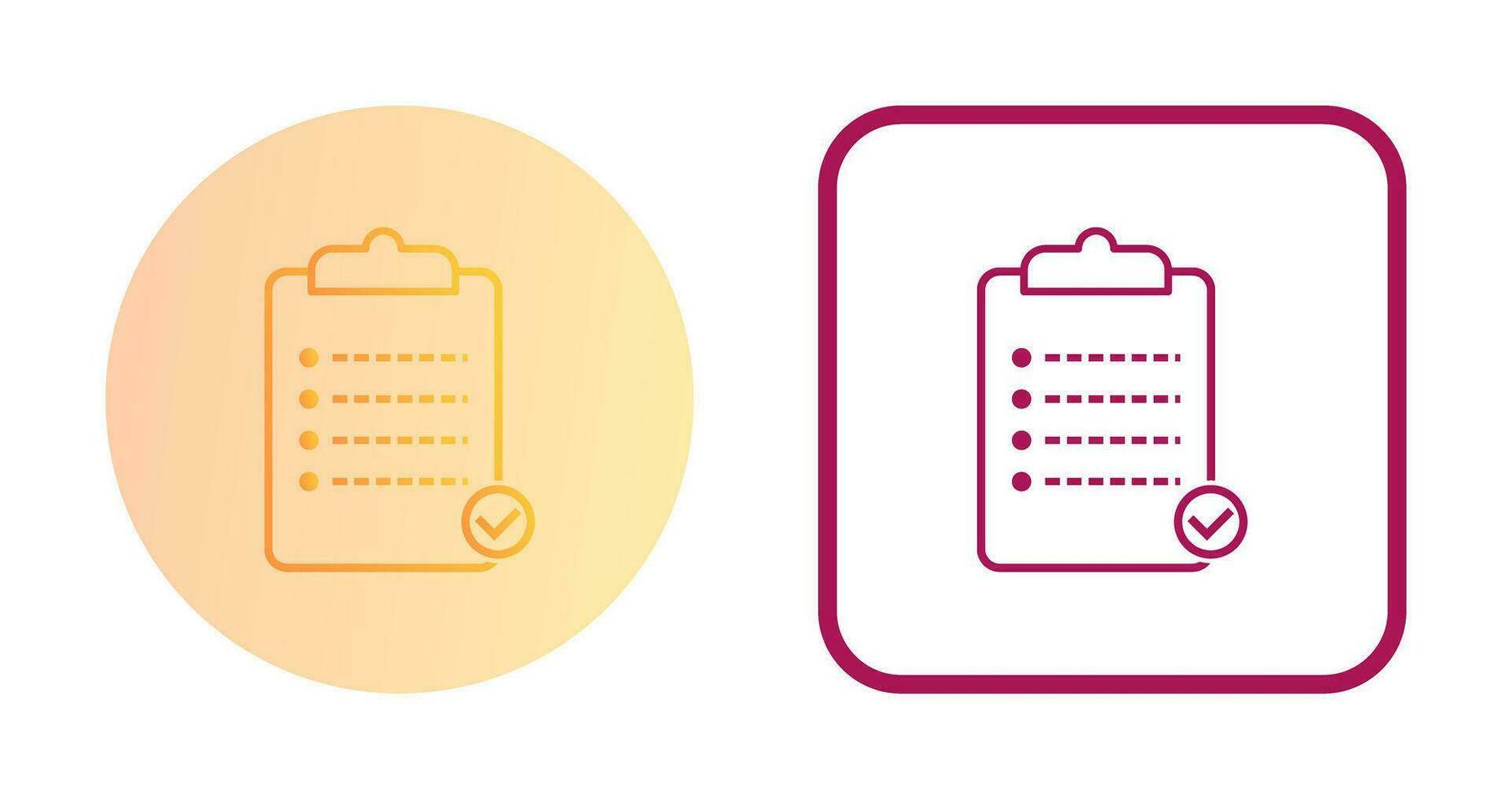 Unique Checklist Vector Icon