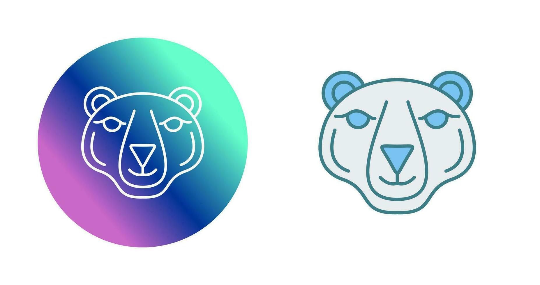 icono de vector de oso polar