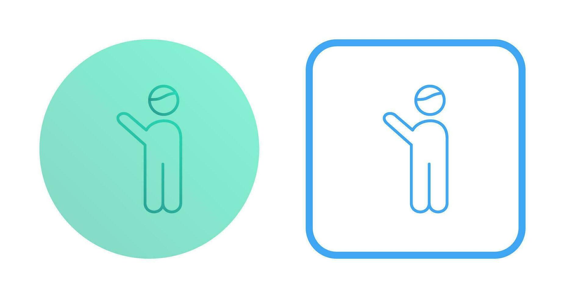 Waving to people Vector Icon