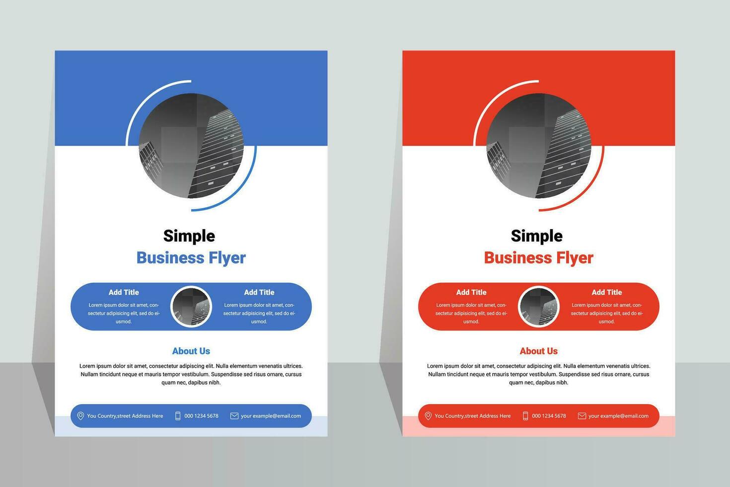 Creative business marketing company A4 flyer template vector