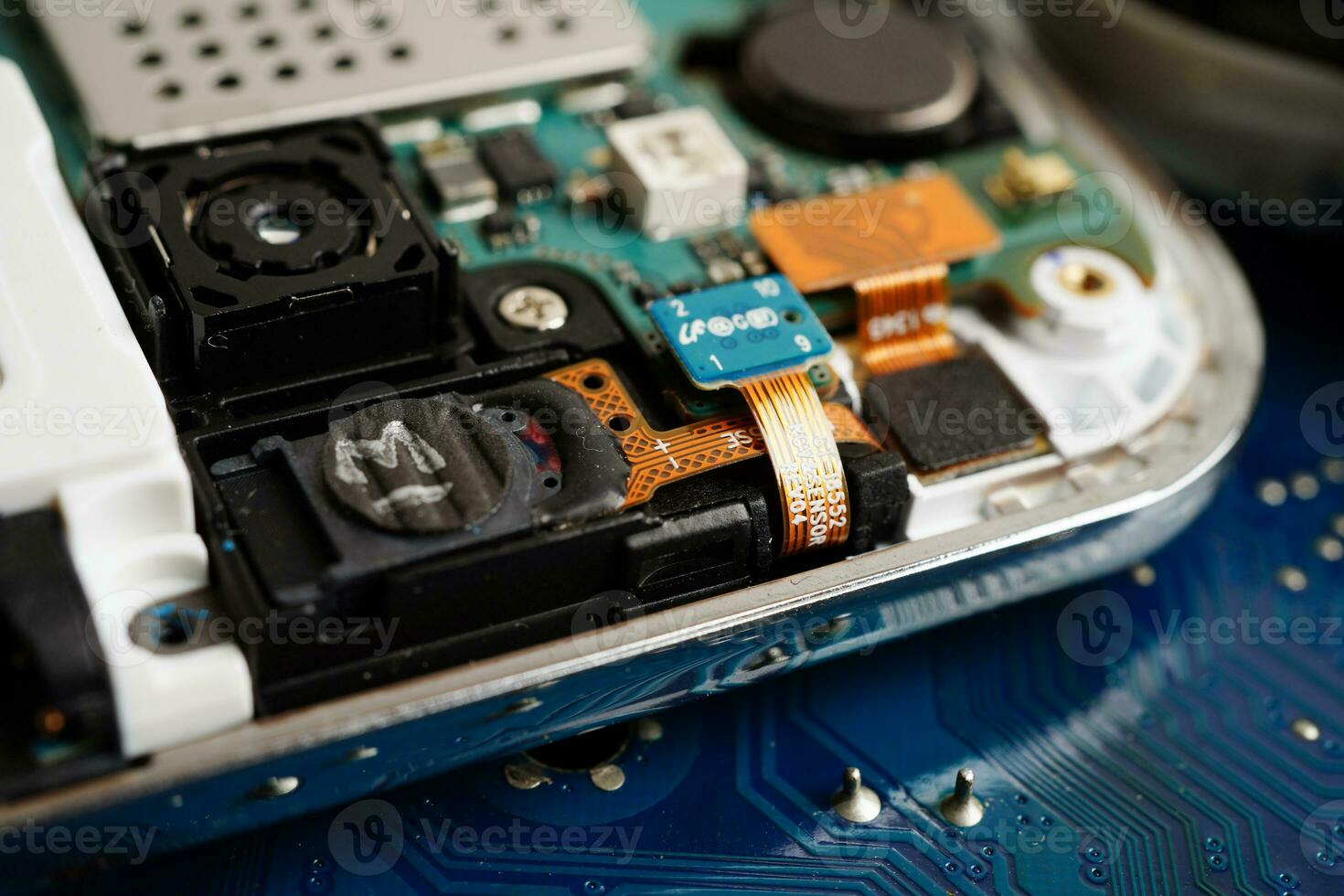 Repairing and upgrade mobile phone, electronic, computer hardware and technology concept. photo