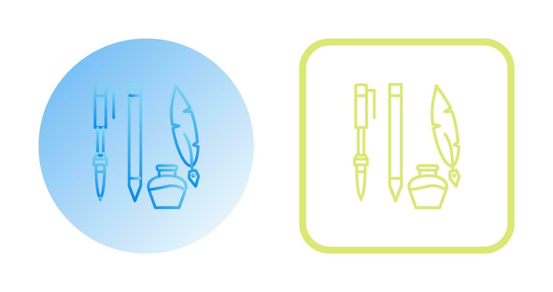 Unique Writing Equipment Vector Icon