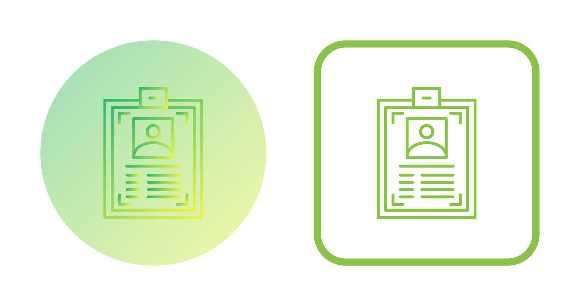 icono de vector de tarjeta de identificación