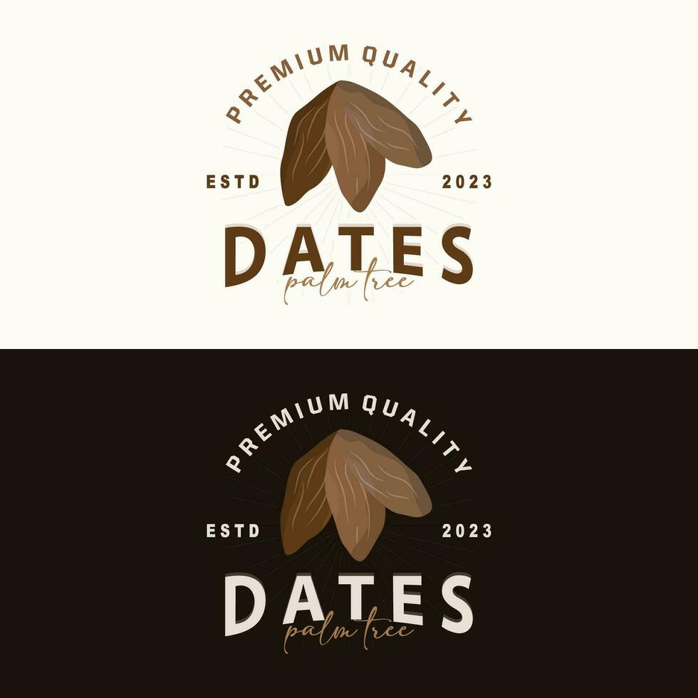 Date Fruit Logo, Elegant Minimalist Premium Design, Sweet Date Fruit