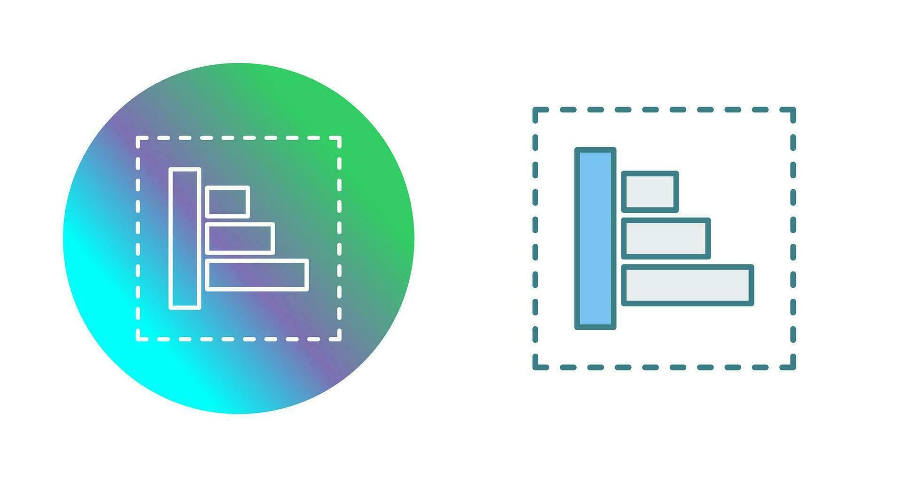 icono de vector de alineación de objetos