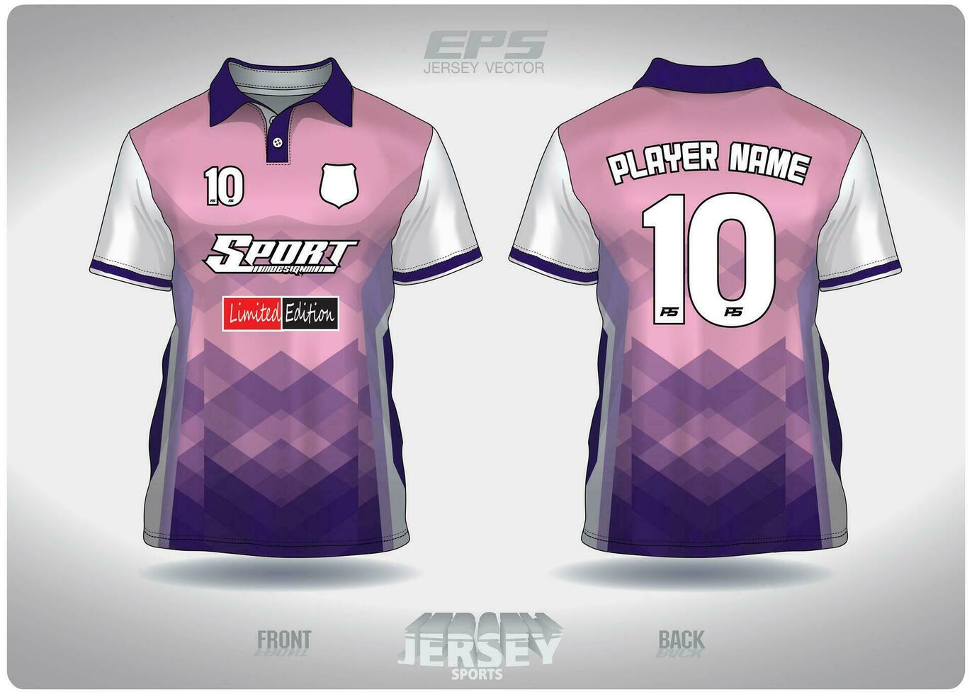 EPS jersey sports shirt vector.purple and pink wall tile pattern design, illustration, textile background for sports poloshirt, football jersey poloshirt vector