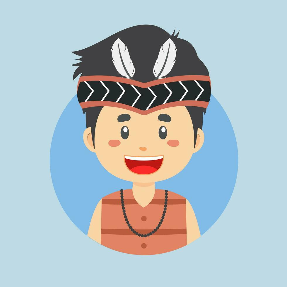 avatar de un Oeste Kalimantan personaje vector