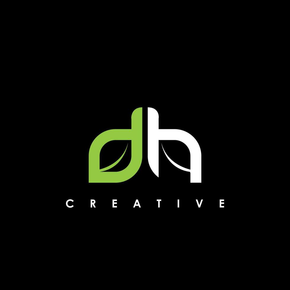 DH Letter Initial Logo Design Template Vector Illustration