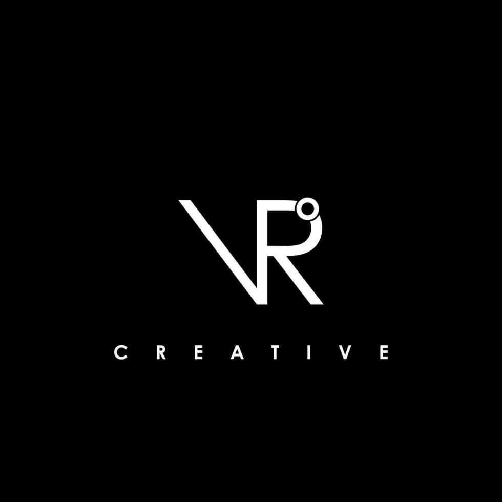 vr letra inicial logo diseño modelo vector ilustración