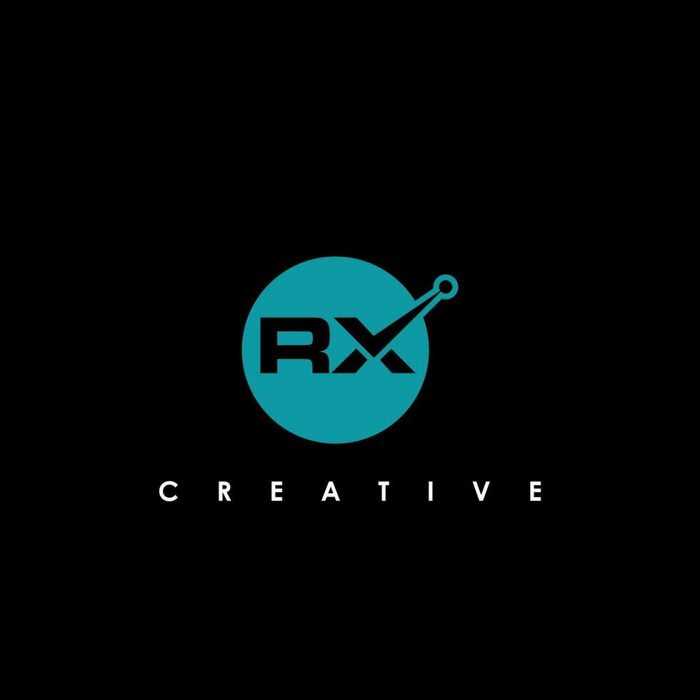 RX Letter Initial Logo Design Template Vector Illustration