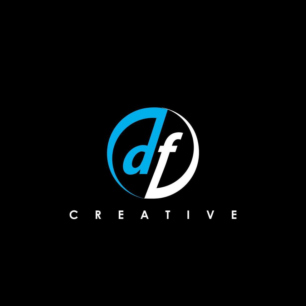 DF Letter Initial Logo Design Template Vector Illustration