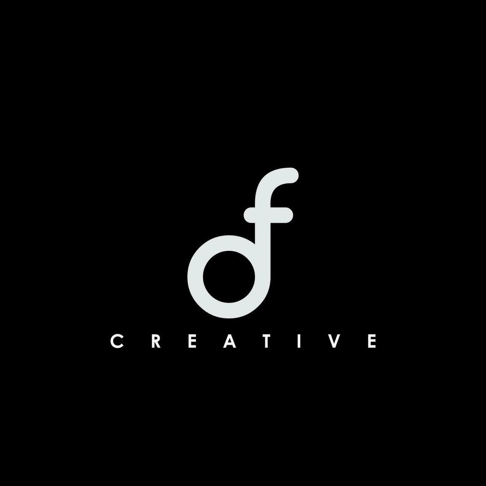 DF Letter Initial Logo Design Template Vector Illustration