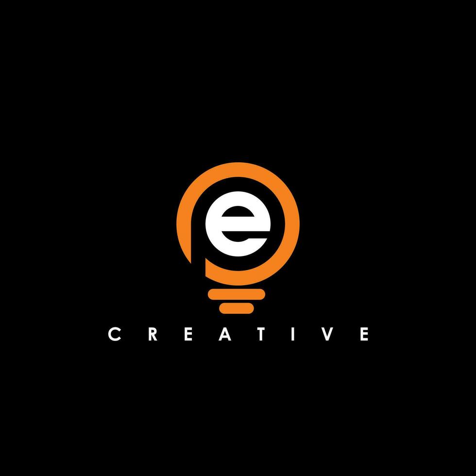 PE Letter Initial Logo Design Template Vector Illustration
