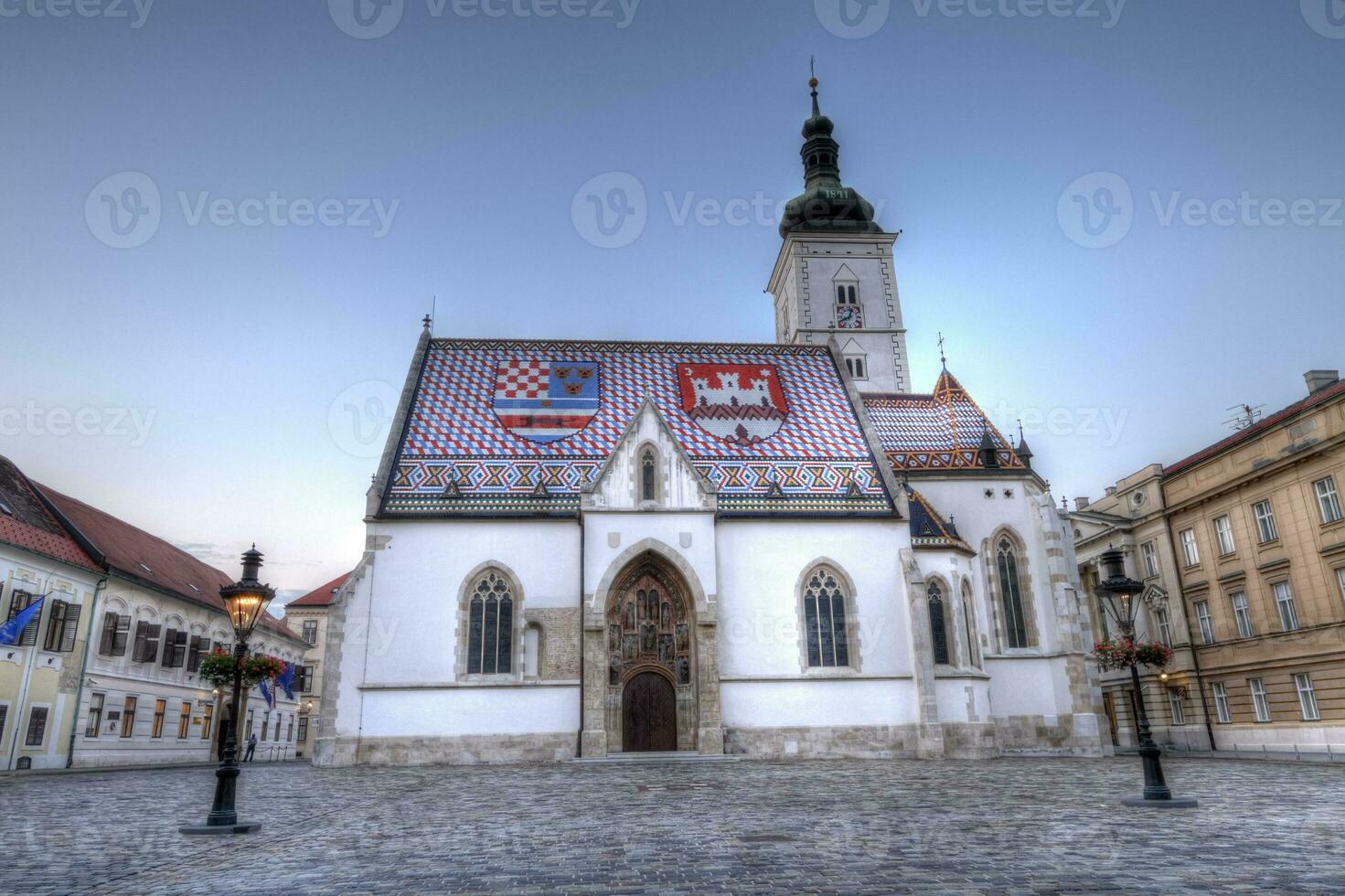 Church of St. Mark in St. Mark's square, Zagreb, Croatia photo