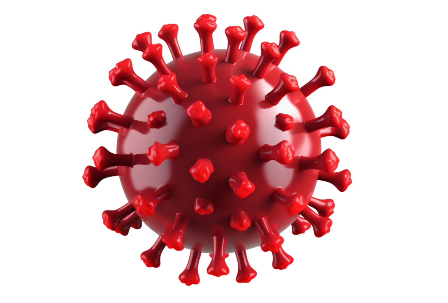 AI Generated Virtual reality simulation of a virus for science png