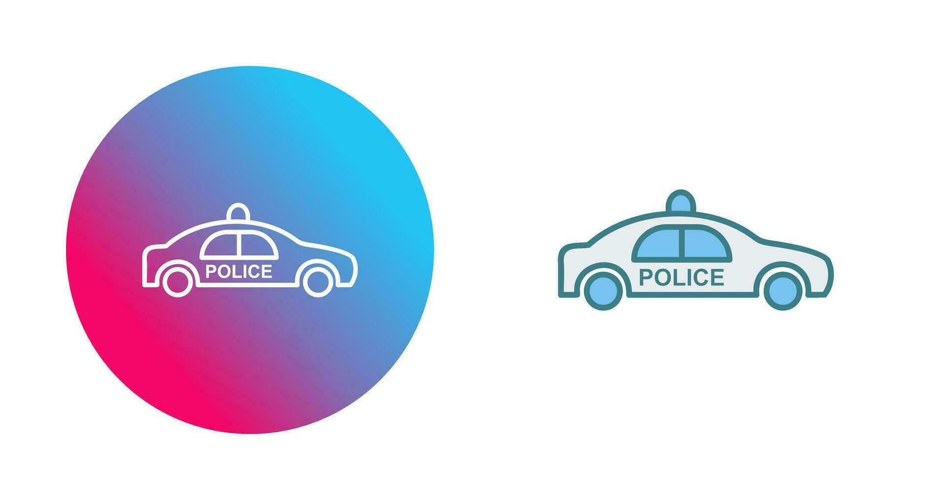 icono de vector de coche de policía