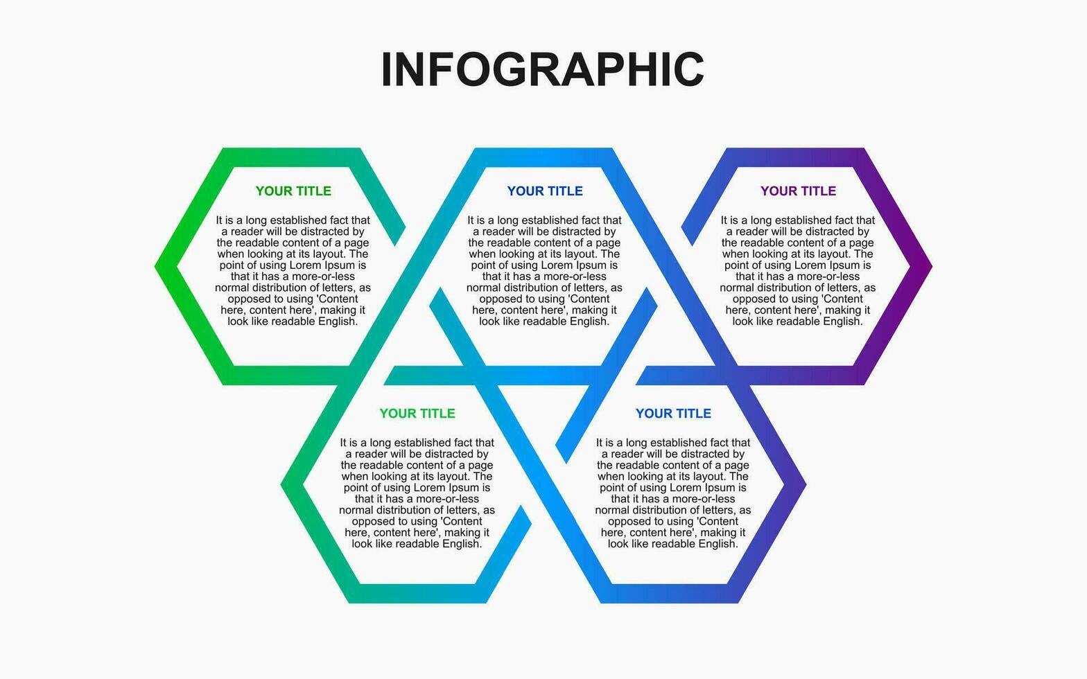 5 step infographic elements with colorful for presentations, posters and banners. vector