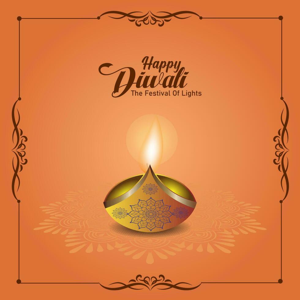 Happy Diwali Illustration Background Design vector