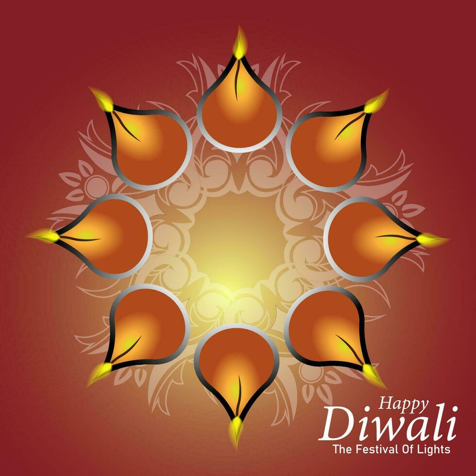 Happy Diwali Illustration Background Design vector