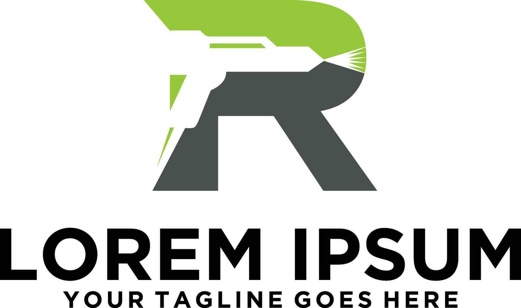 Coating Spray letter R logo vector