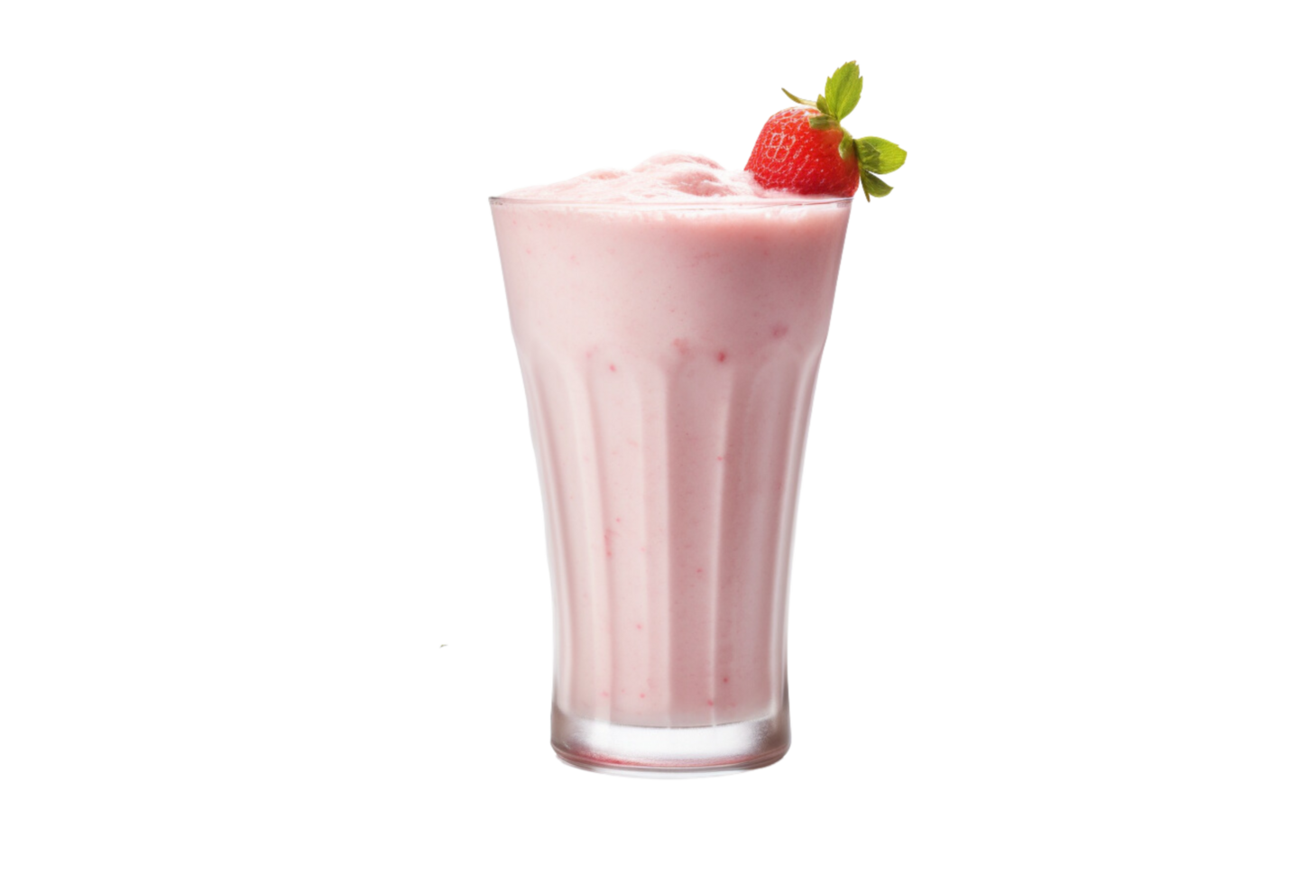 ai généré Milk-shake boisson surmonté avec fouetté crème et sirop sur une transparent Contexte. png