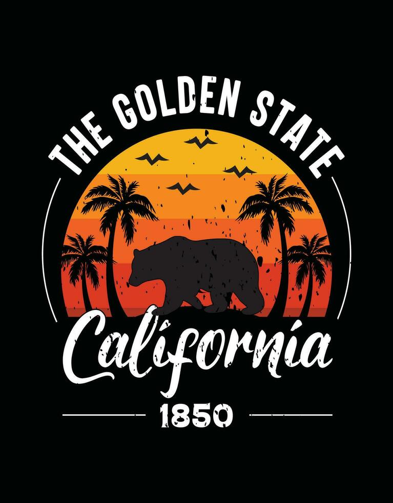 The Golden State California vector