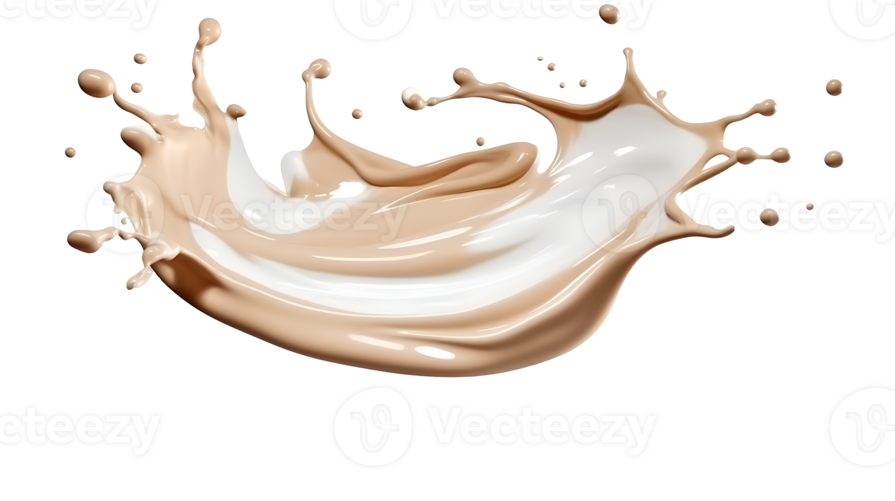 Close-Up of Liquid Foundation Splash in Fresh Soft Pastel Colors png transparent background