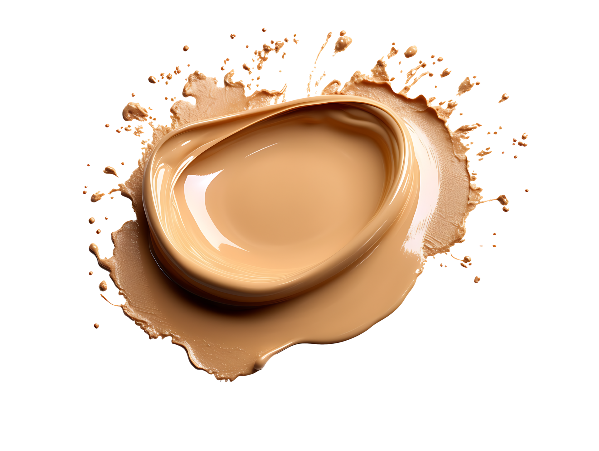 CloseUp of Liquid Foundation Splash in Fresh Soft Pastel Colors png transparent background