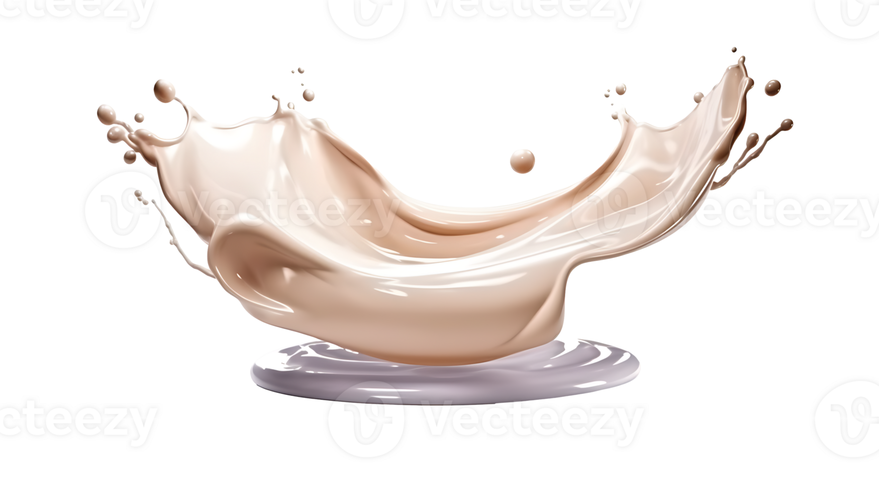 Close-Up of Liquid Foundation Splash in Fresh Soft Pastel Colors png transparent background
