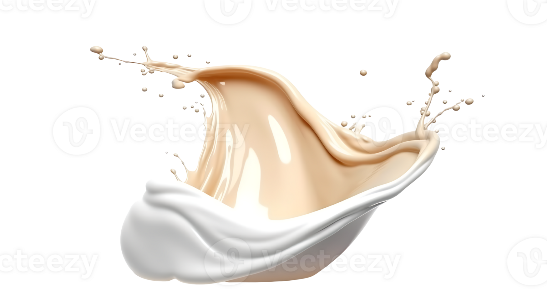 Close-Up of Liquid Foundation Splash in Fresh Soft Pastel Colors png transparent background
