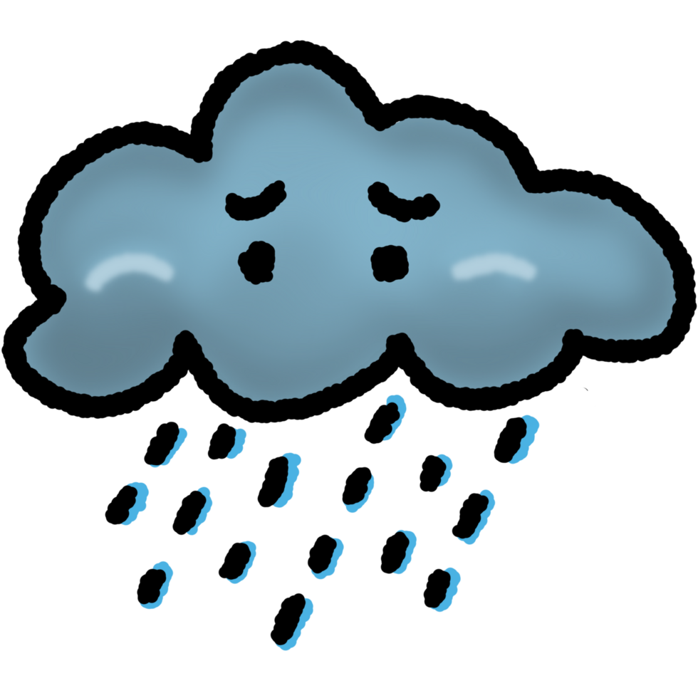 rain cloud and rain png