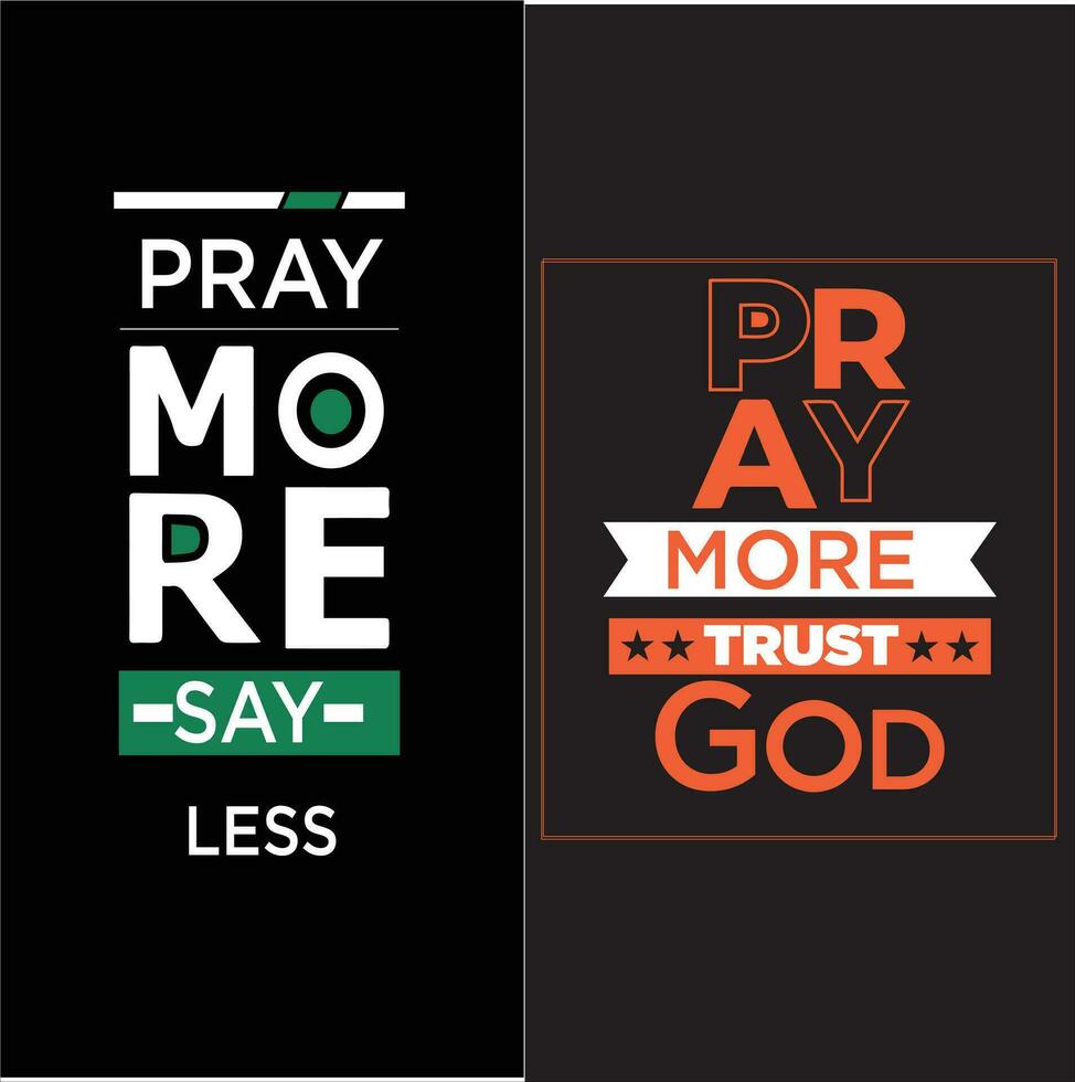 Pray More Tshirt Design vector