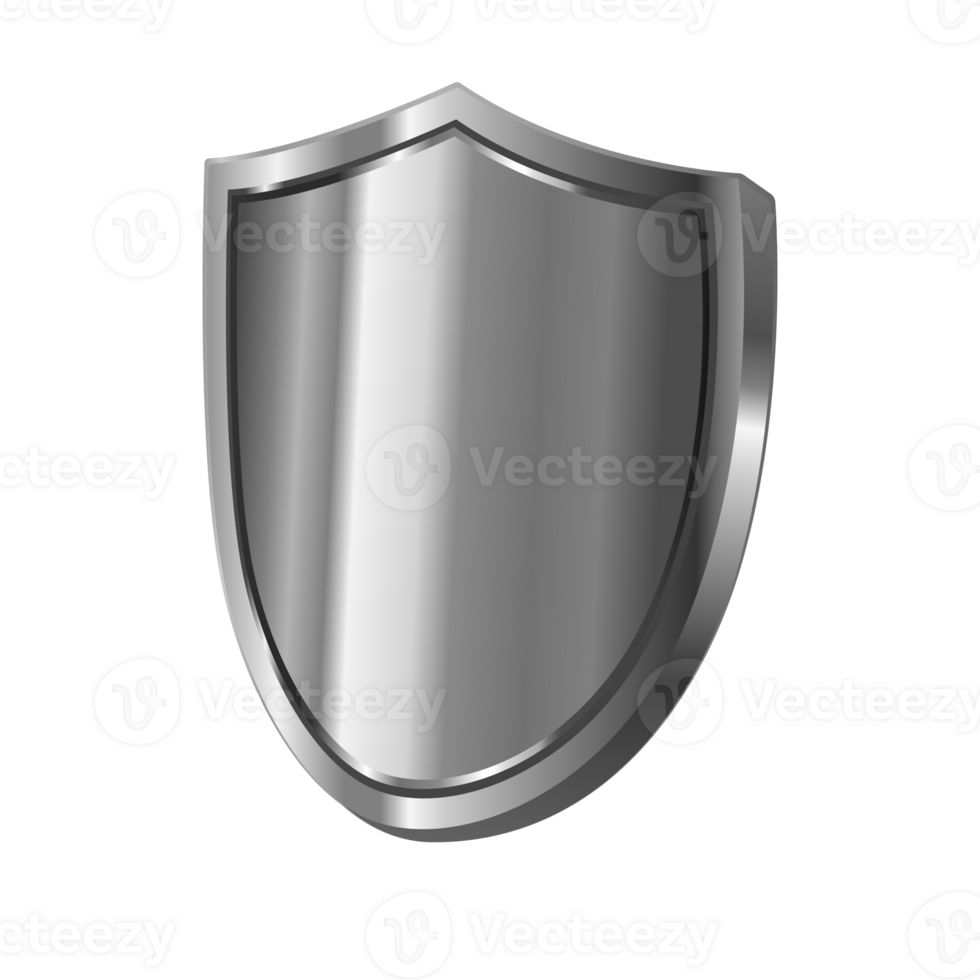 3d metal protective shield icon png