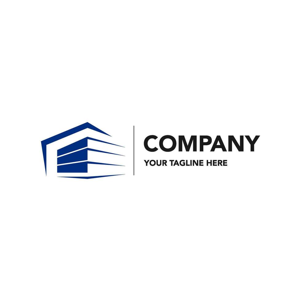 Modern Real Estate company Logo Design. Building, Construction Working Industry logo concept Icon. Residential contractor, General Contractor and Commercial Office Property business logos. vector