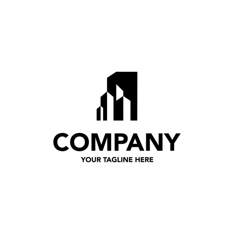 Modern Real Estate company Logo Design. Building, Construction Working Industry logo concept Icon. Residential contractor, General Contractor and Commercial Office Property business logos. vector