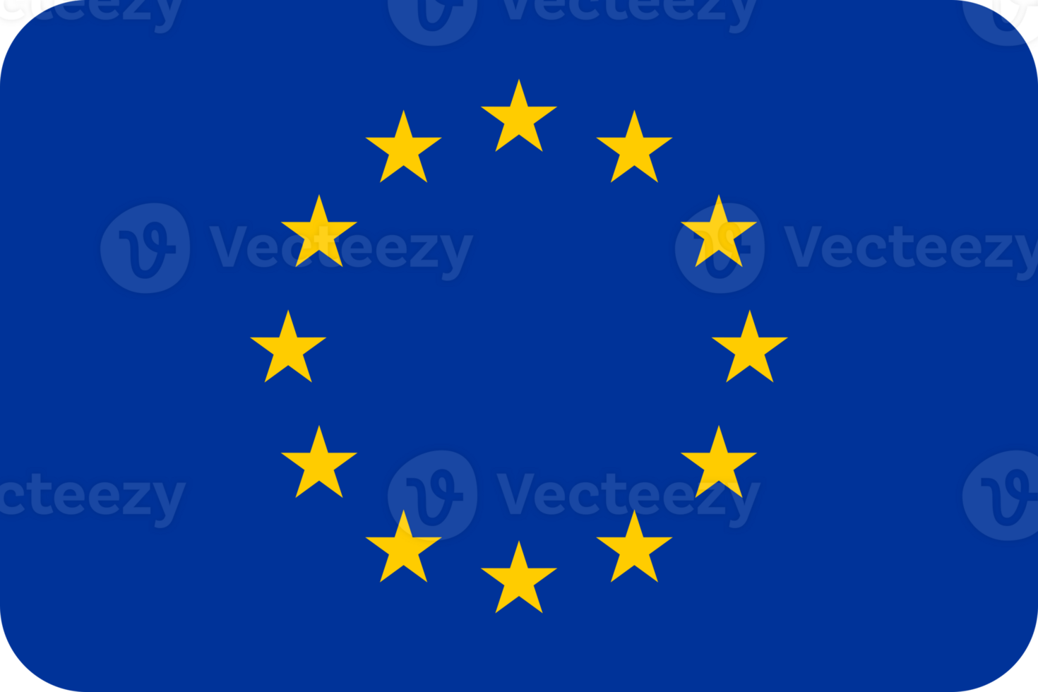 bandeira do a europeu União volta cantos png