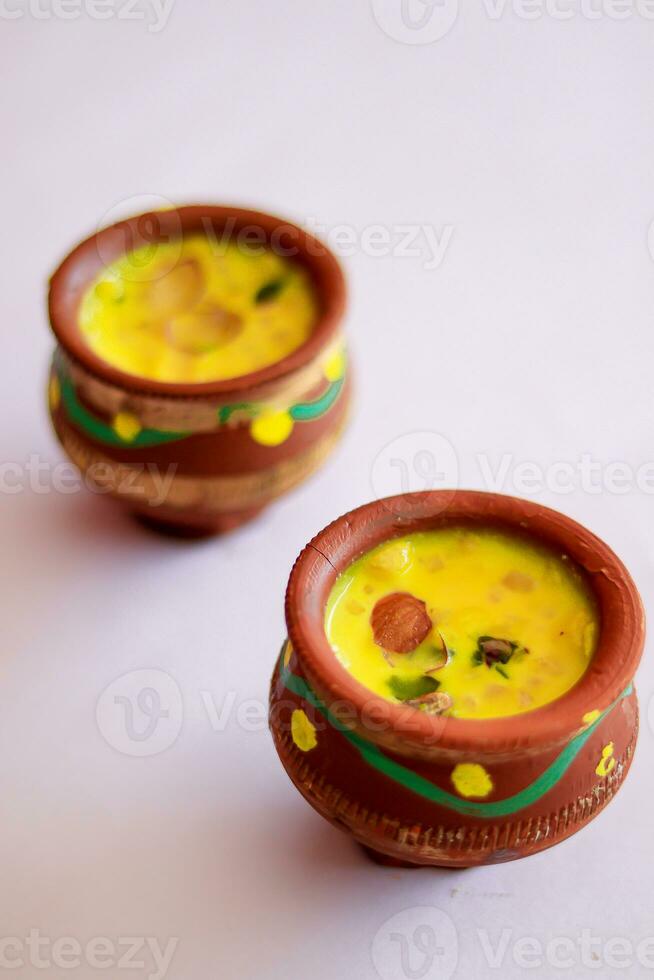 Flavoured MilkBadam Milk, A preperation of Milk with Almonds and Saffron. photo