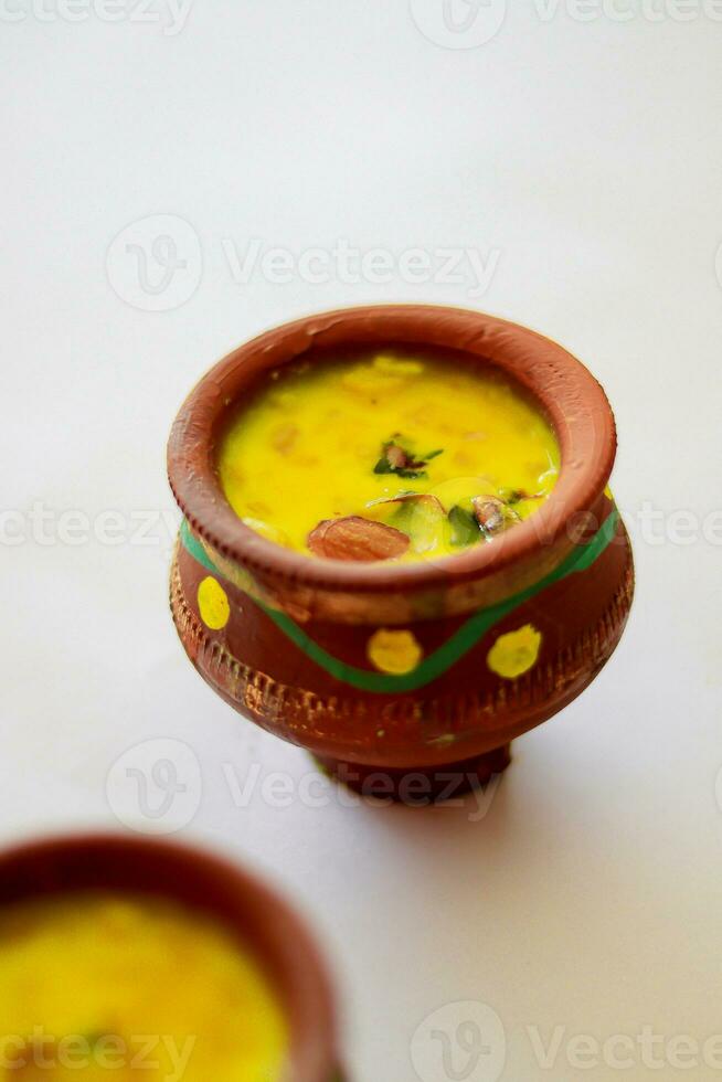 Flavoured MilkBadam Milk, A preperation of Milk with Almonds and Saffron. photo