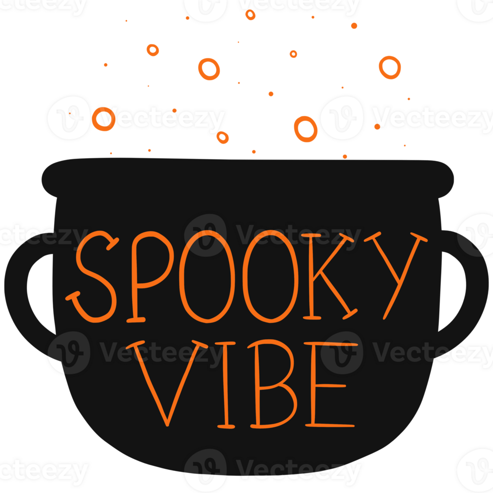 Spooky Vibe Halloween Lettering Quote png