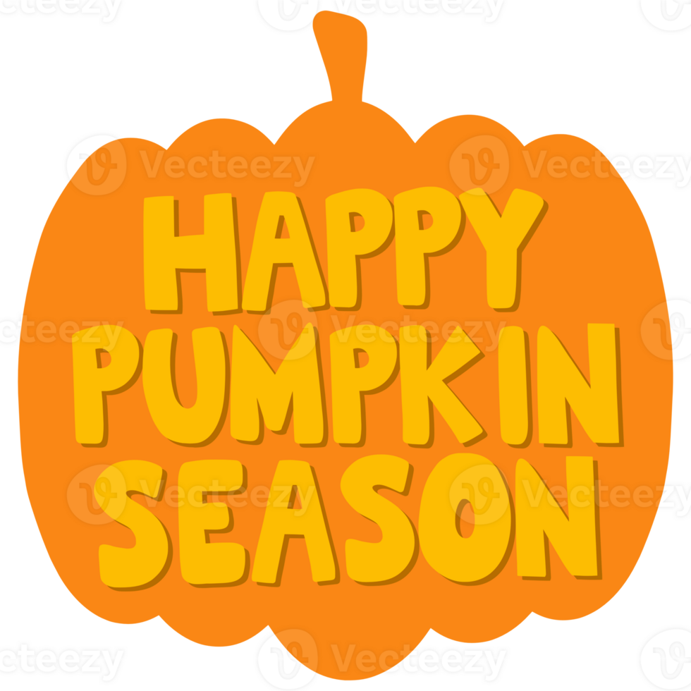 Happy Pumpkin Season Halloween Lettering Quote png