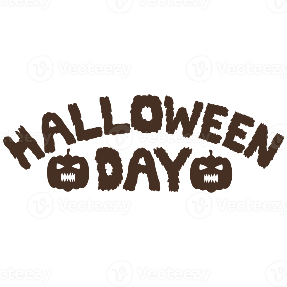 Halloween Day Lettering png