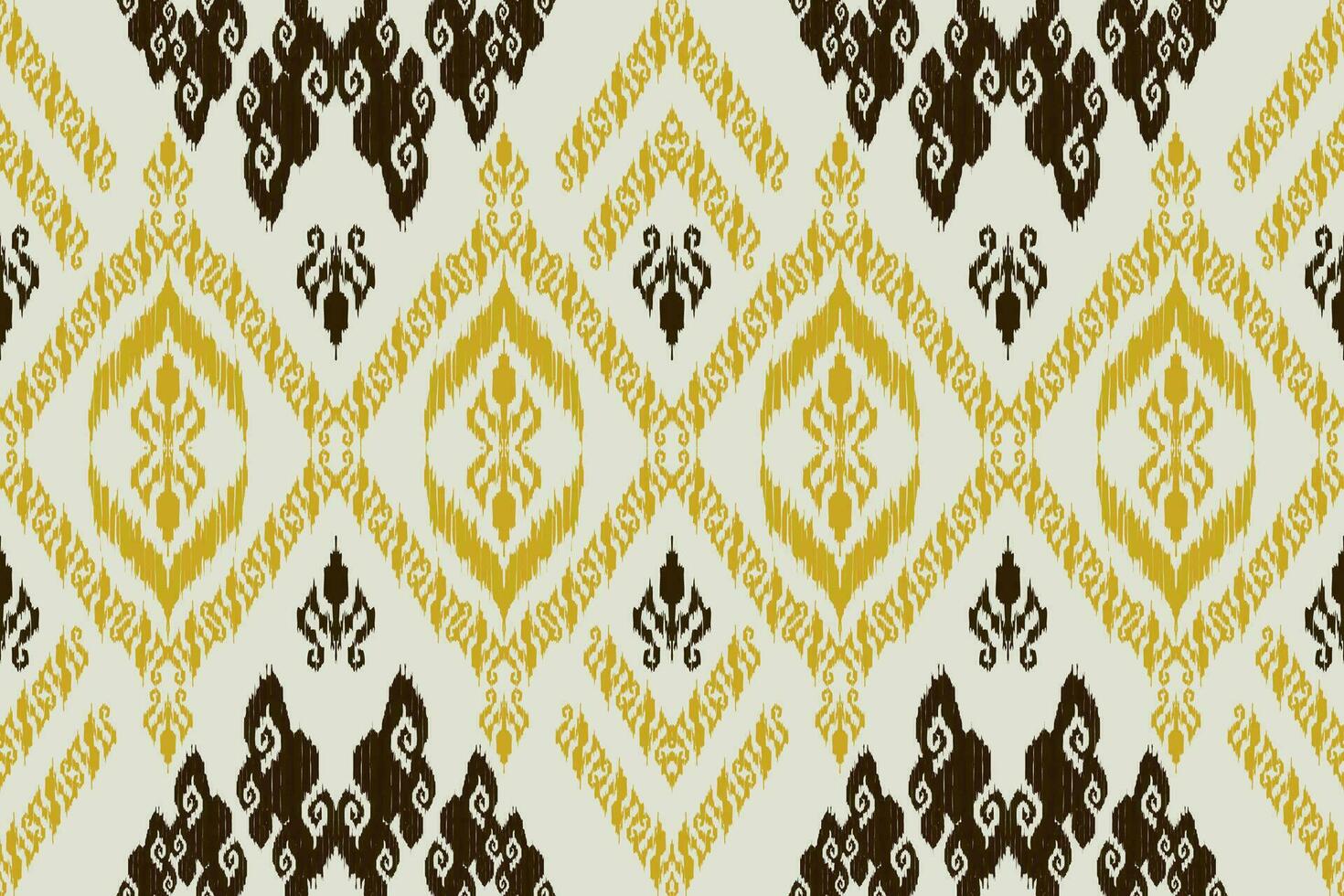 Ikat paisley embroidery on the fabric in Indonesia,India and asian countries.geometric ethnic oriental seamless pattern.Aztec style. illustration.design for texture,fabric,clothing,wrapping,carpet. vector