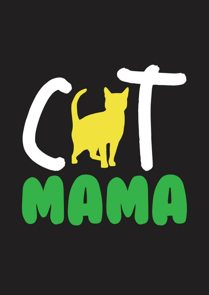 diseño de camiseta de gato vector