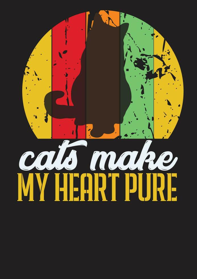 diseño de camiseta de gato vector