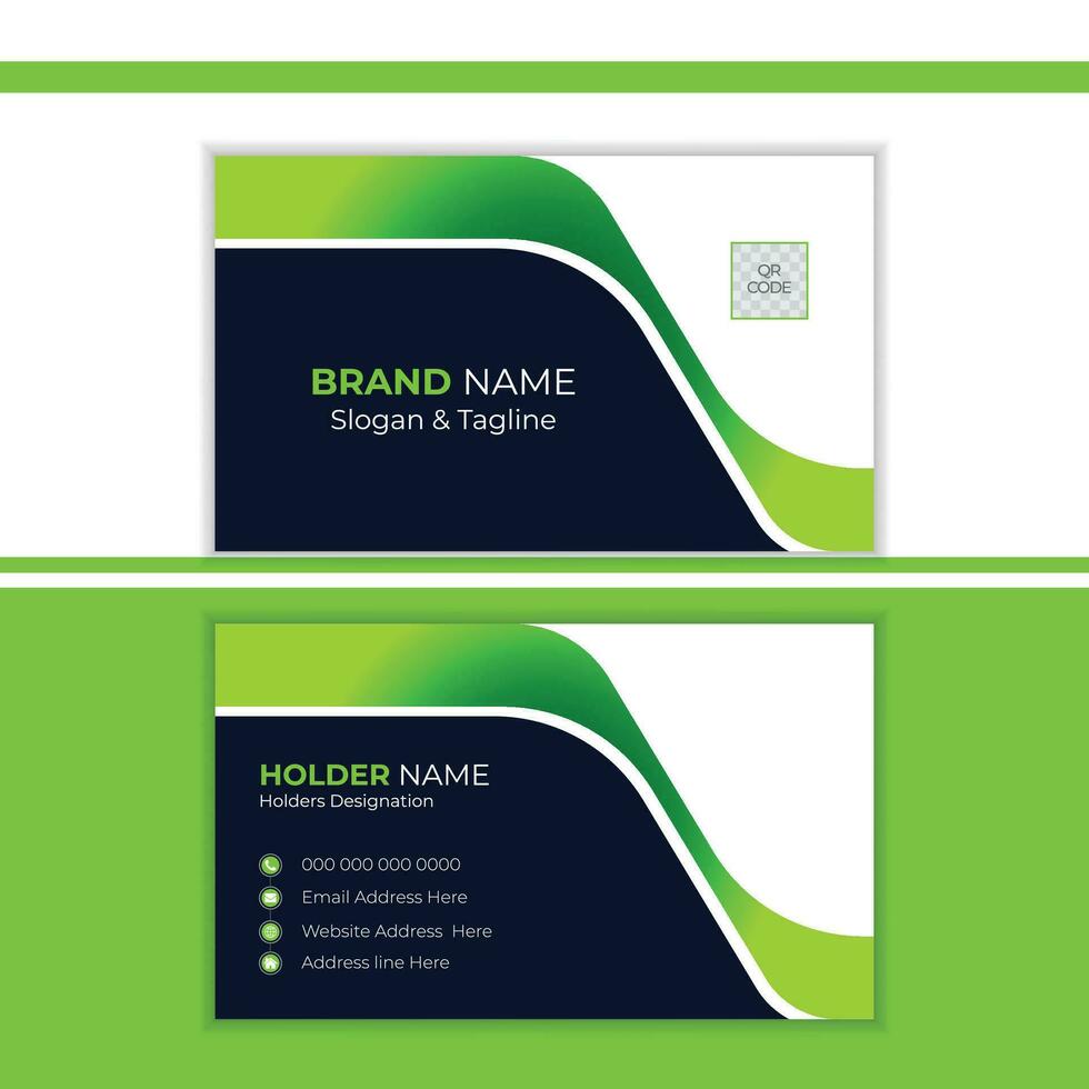Corporate Business Card Vector Template Layout