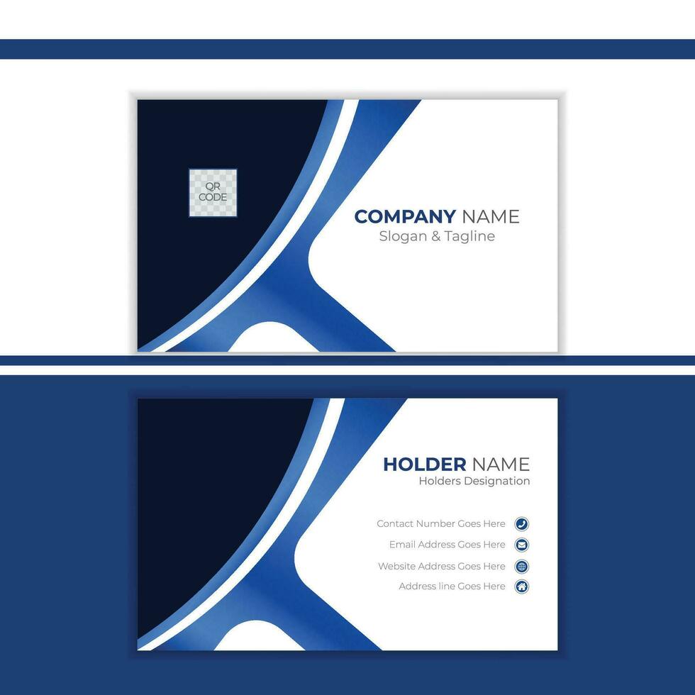 Professional business card design layout vector
