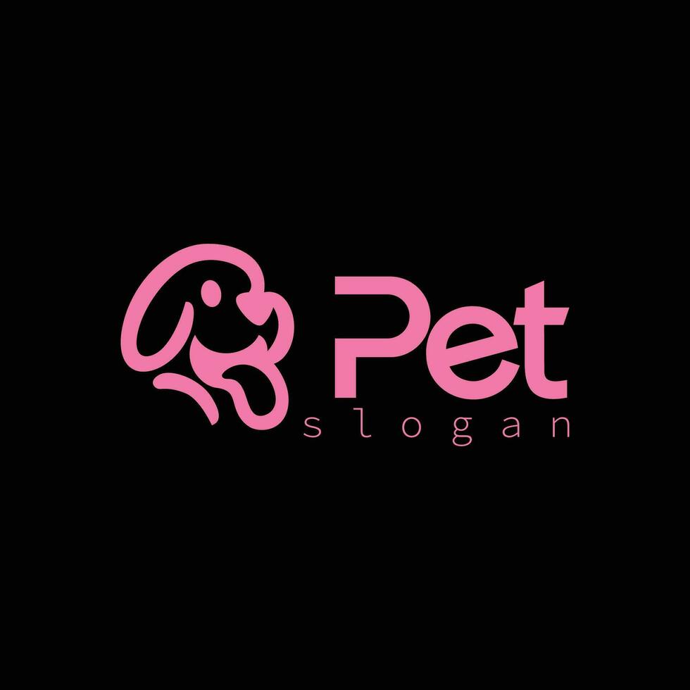 Pet logo dog cat design vector template