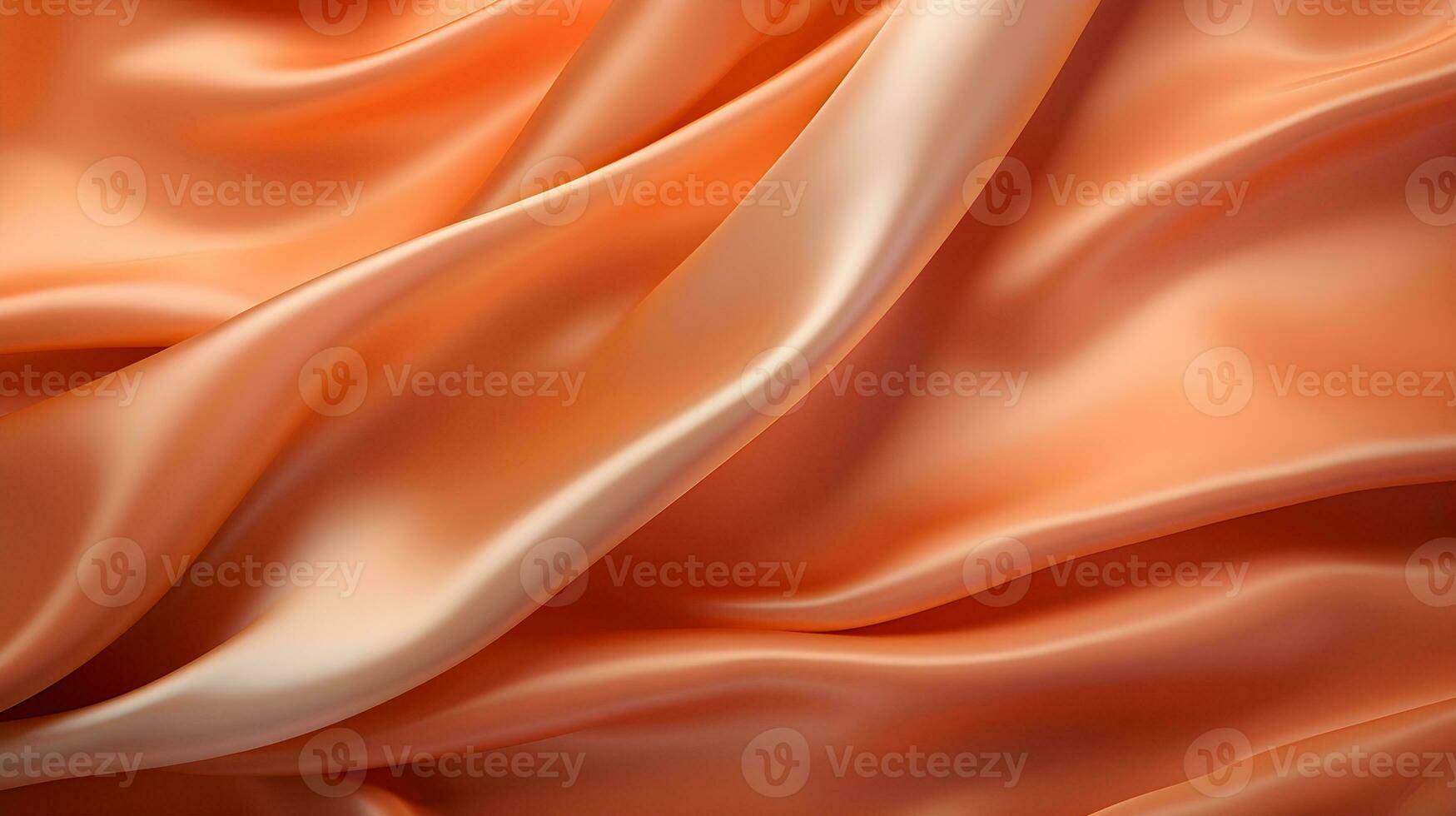 Orange silk folded fabric background luxury textile photo