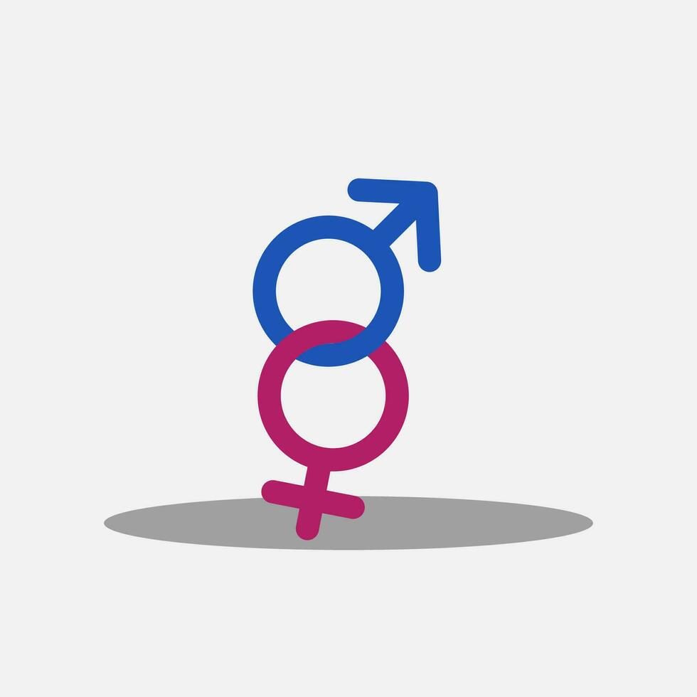 Gender equality symbol vector